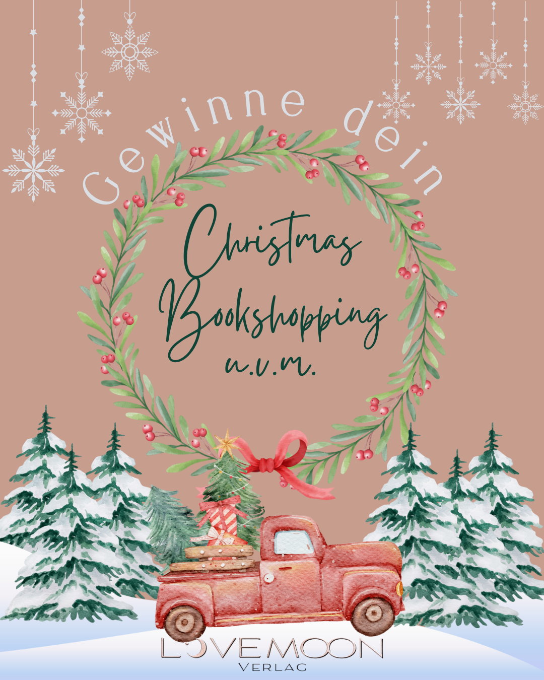 Werbebild zum aktuellen Gewinnspiel in weihnachtlichem Design